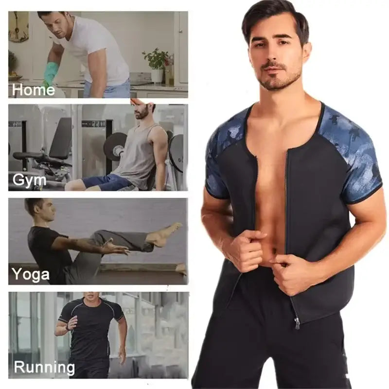 Chemise Sauna Homme Sueur Shaper Transpiration Pour Perte de Poids