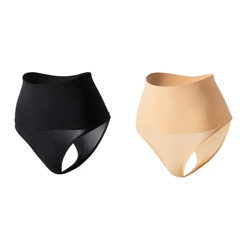 Culottes String Femme Taille Haute Contrôle Ventre Sculptant Nylon Élasthanne - 2PCS Group 3 / L