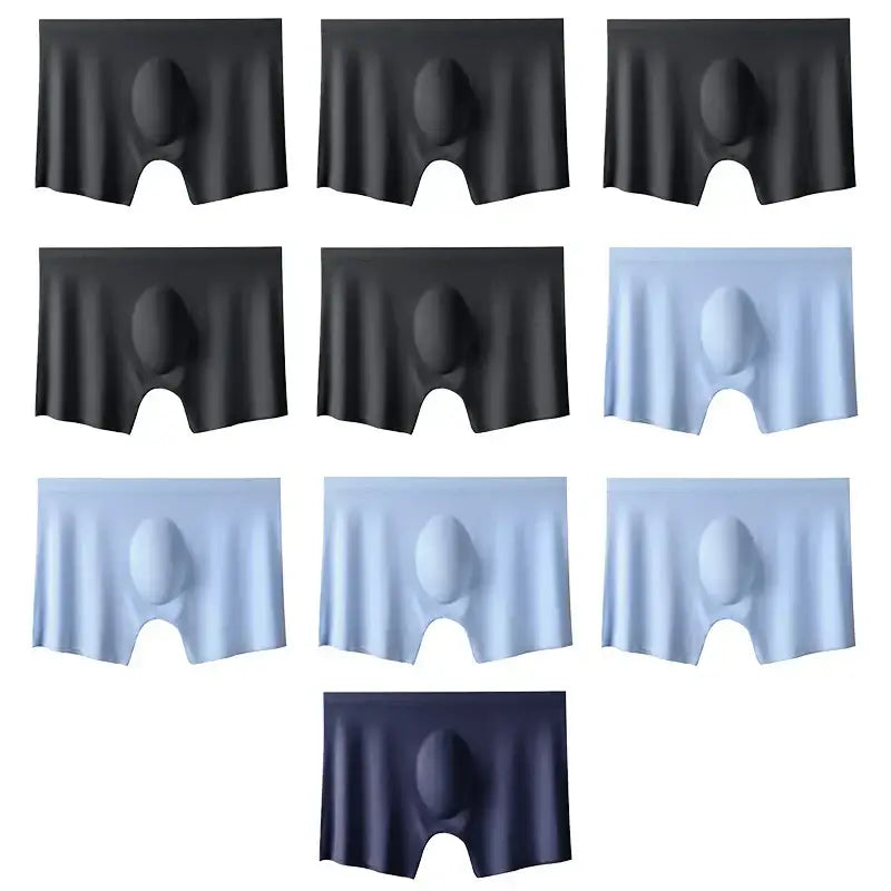 Boxer d’Été en Soie Glacée pour Homme Ultra Fin et Respirant 10 Pièces - Style 5 / Asia L 50-60KG / 10 pcs