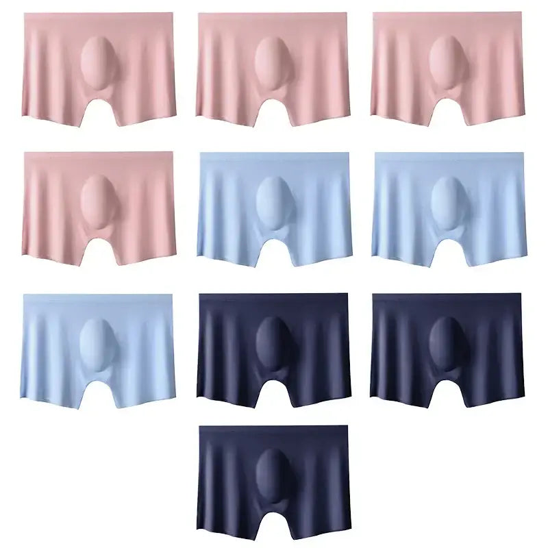 Boxer d’Été en Soie Glacée pour Homme Ultra Fin et Respirant 10 Pièces - Style 4 / Asia 4XL 90-105KG / 10 pcs