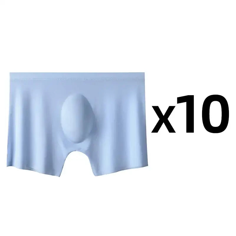 Boxer d’Été en Soie Glacée pour Homme Ultra Fin et Respirant 10 Pièces - Style 10 / Asia XXXL 75-90KG / 10 pcs
