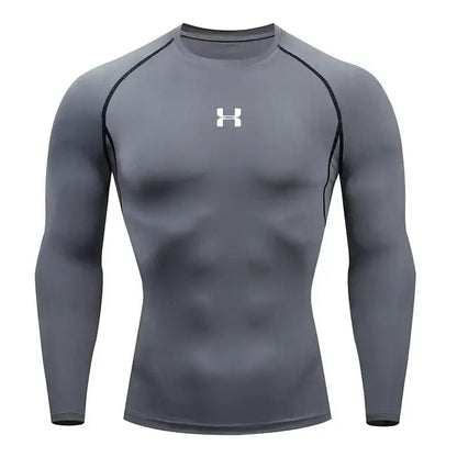 Chemise Débardeur Homme Fitness Élastique Ajustement Serré Manches Courtes