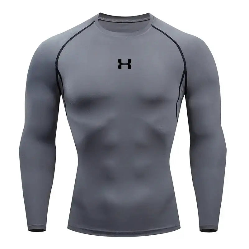 Chemise Débardeur Homme Fitness Élastique Ajustement Serré Manches Courtes - Picture color 4 / S