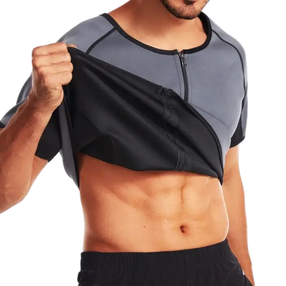 Chemise Sauna Homme Sueur Shaper Transpiration Pour Perte de Poids - Gray / S