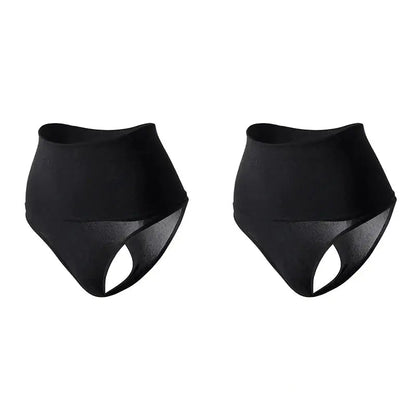 Culottes String Femme Taille Haute Contrôle Ventre Sculptant Nylon Élasthanne - 2PCS Group 2 / L