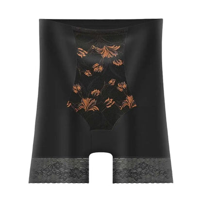 Gaine Femme Taille Haute Post-Partum Coton Dentelle Contrôle Ventre Plat - Black-XL
