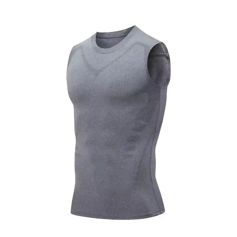 Gilet Amincissant Homme en Soie Glacée avec Contrôle du Ventre - grey / S