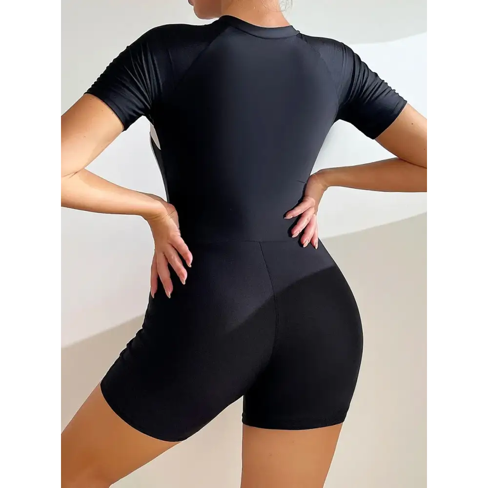 Maillot de Bain de Surf Femme Manches Courtes Une Pièce Slim 2024