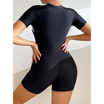 Maillot de Bain de Surf Femme Manches Courtes Une Pièce Slim 2024