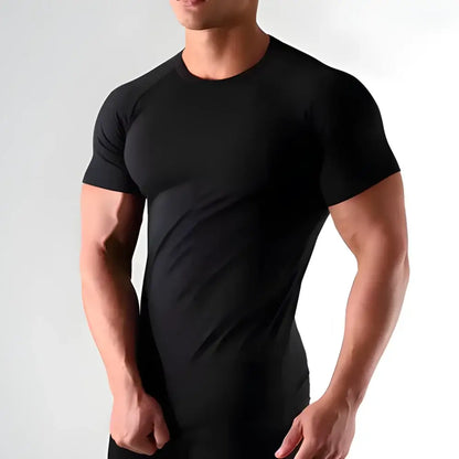 T-shirt Compression Homme Élastique À Séchage Rapide Pour Sport Été 2024