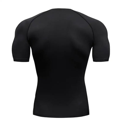T-Shirt de Compression Homme à Manches Courtes Séchage Rapide Fitness