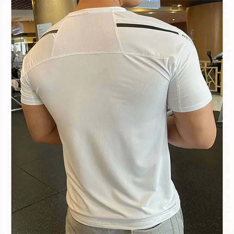 T-shirt de Compression Homme Manches Courtes Sport Été Fitness Jogging